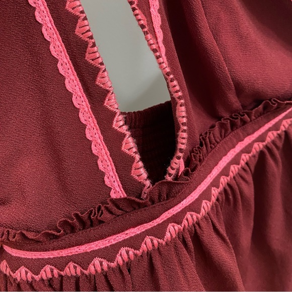 NWOT Express high low boho embroidered halter maxi dress - Picture 10 of 14